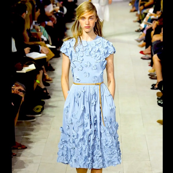 Michael Kors Collection runway silk dress with 3d embroidery 6 - Picture 1 of 3